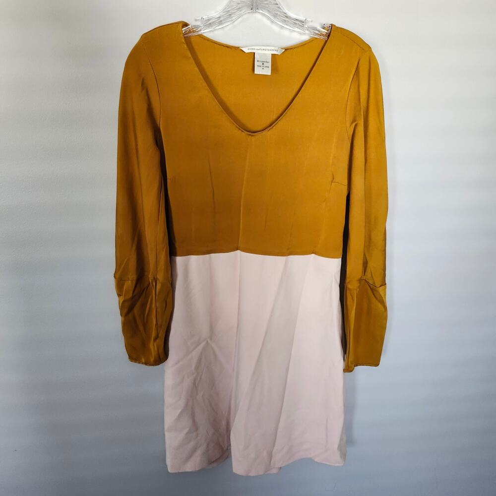 DIANE VON FURSTENBERG Evelina Silk Colorblock Dress